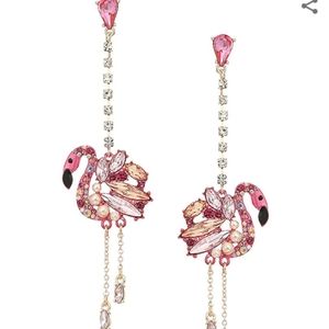 Betsey Johnson Flamingo Earrings- Rare Find!